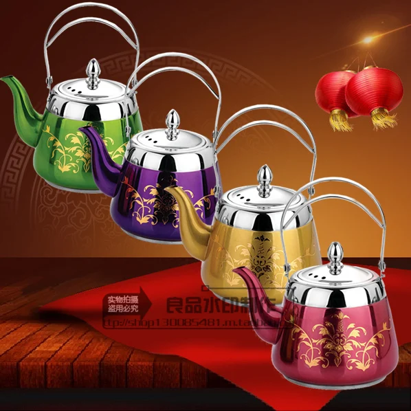 

Stainless steel teapot tea pot pot bottom level electromagnetic oven burning hotel hotel restaurant tea kettle with screen