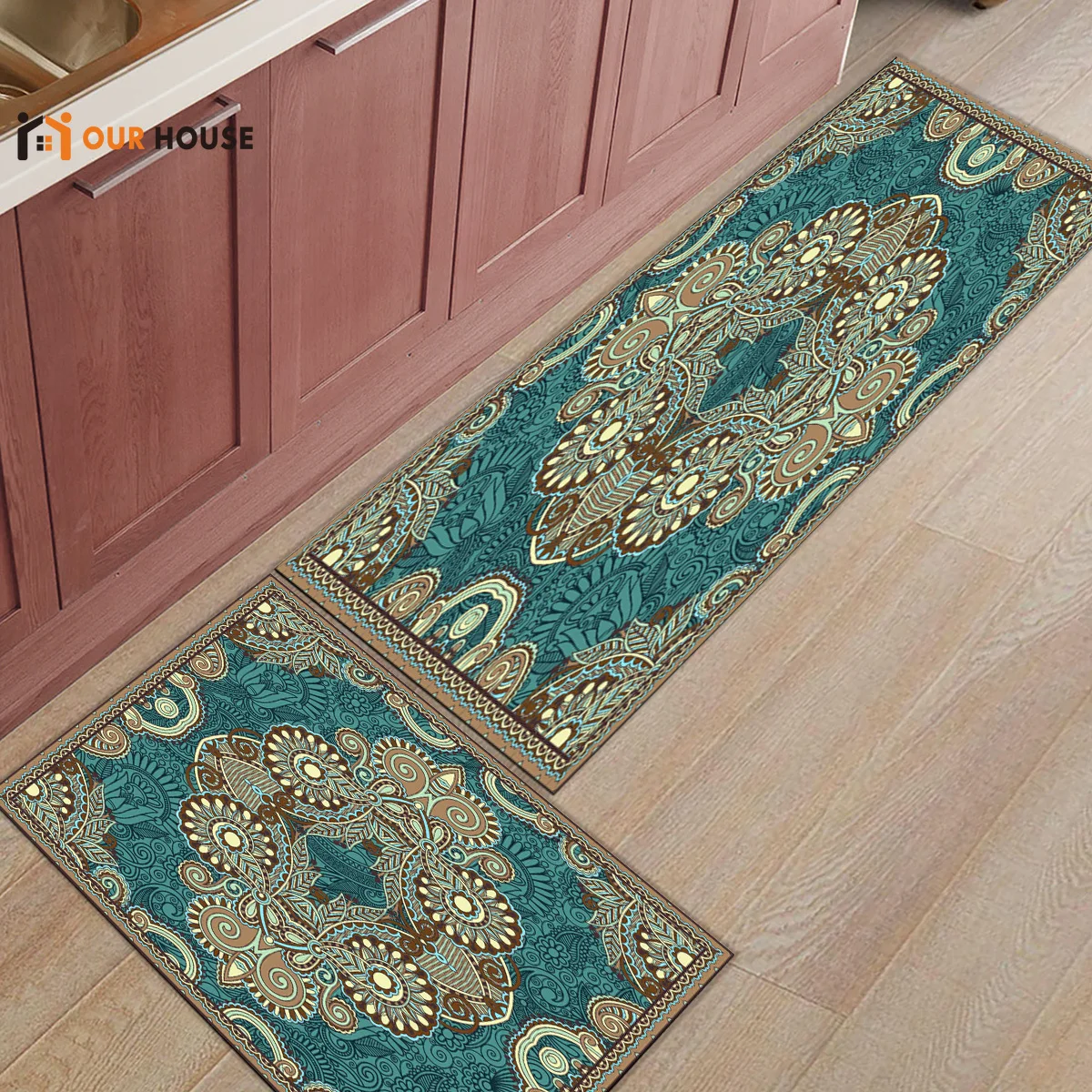 Ourhouse Европейский ретро узор коврики для входного Пути Грязи мусора грязи Траппер загрузки скребок для обуви аксессуары наборы пол ковер