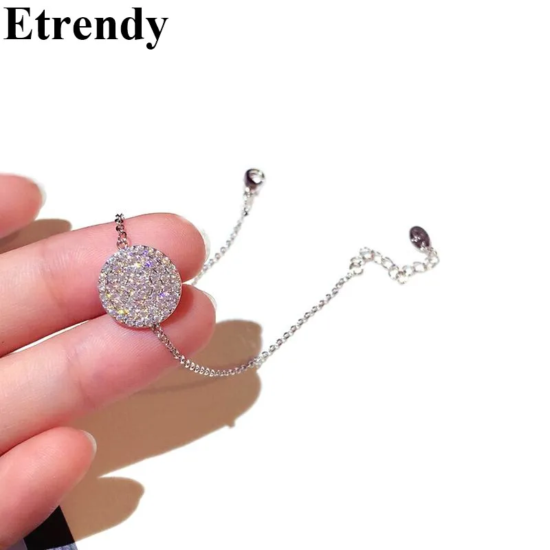 Хорошее качество циркониевые браслеты для женщин Bijoux новые модные ювелирные изделия нежный простой тонкий браслет милый подарок