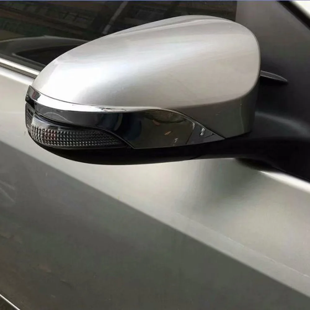

For Toyota Yaris Vitz 2017 2018 ABS Chrome Rear View Mirror Trim Decoration Exterior Window Side Wing Strip Car Accessories