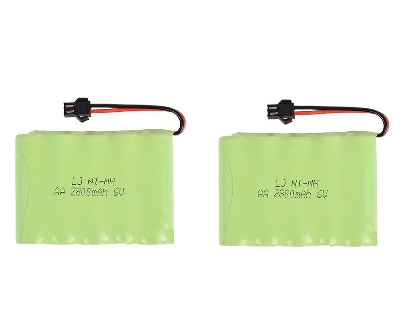 YUKALA RC грузовик RC автомобиль RC Танк RC лодка 6V 2800mAh ni-mh аккумуляторная батарея AA SM/JST/TAMIYA