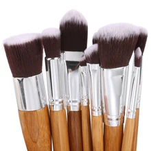 Professional !10 pcs Soft Synthetic Hair Make Up Tools Kit Cosmetic Beauty Makeup Foundation Brush Beige Sets 30