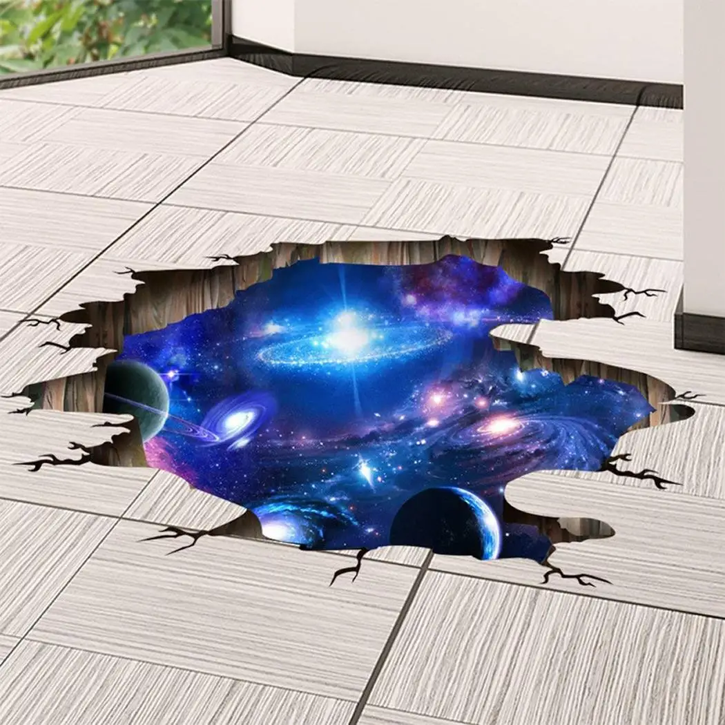 

Decoration Home 170g Wall Geometric Cosmic Removable 3D Purple Blue Stickers Stereo Galaxy