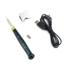 Novo ferro De Solda Mini USB Portátil 5 V 8 W Elétrico Alimentado Ferro De Solda Pen/Ponta Interruptor de Toque