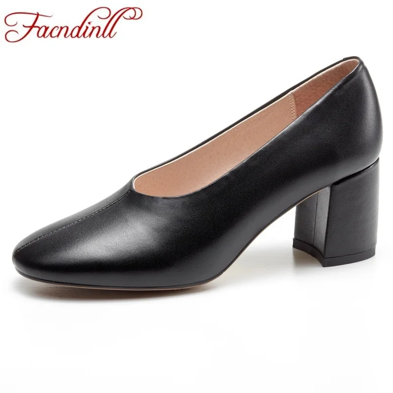 

women pumps fashion party office shoes genuine leather round toe high heels woman spring black slip-on dress gladiator sandals