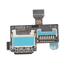 50 шт./лот, Sim Card Reader держатель с памятью шлейф разъема для samsung Galaxy S4 мини I9195, HK