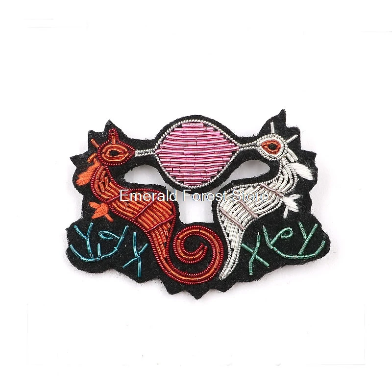 

Indian silk love hippocampus cartoon fun brooch