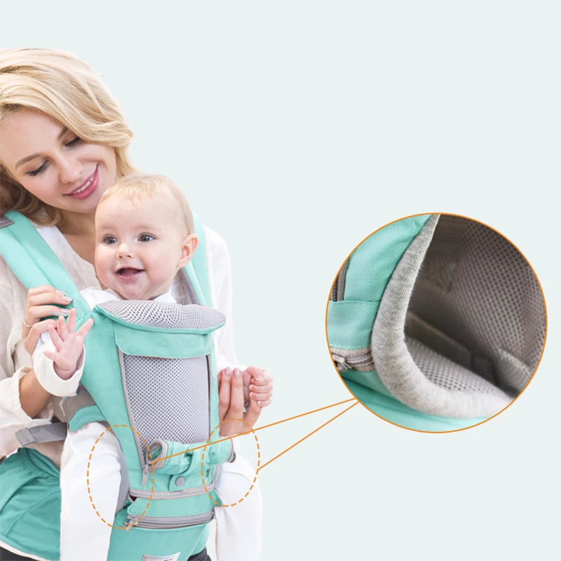 

Ergonomic Baby Carrier Infant waist belt Kids Hipseat Sling Front Facing Kangaroo Ventilated Wrap Carrier for Baby Travel 0-36M