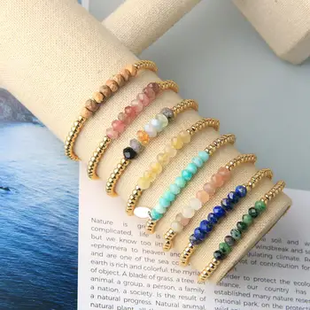 

KELITCH Gold Beaded Bracelet Stretch Bracelets For Women Charm Beads Strand Bangles Elastic Chain Fashion Jewelry