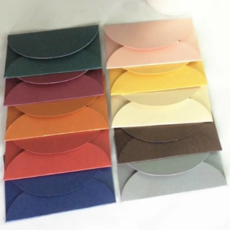 100 PCS/lot 9x5.8CM Restore Ancient Ways Originality Colour Thickening Pearl Paper Color Brand MINI Member Card gift envelopes