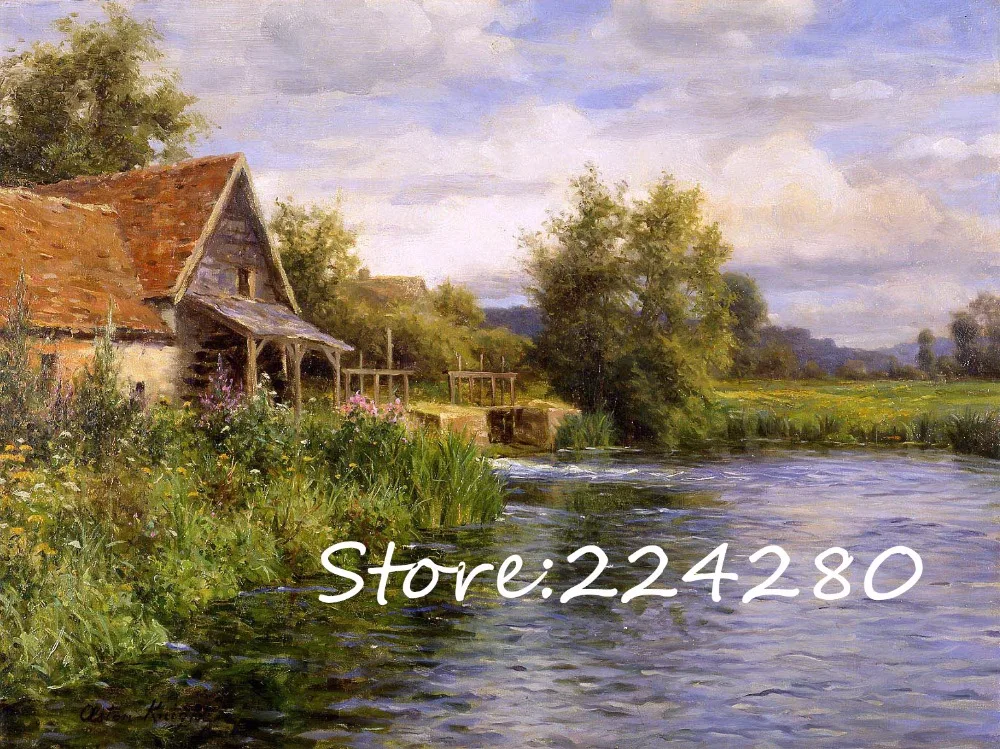 

Needlework,DIY DMC The scenery of the lake Oil Painting Cross stitch,for Embroidery kits,Art Cross-Stitching handmade home decor