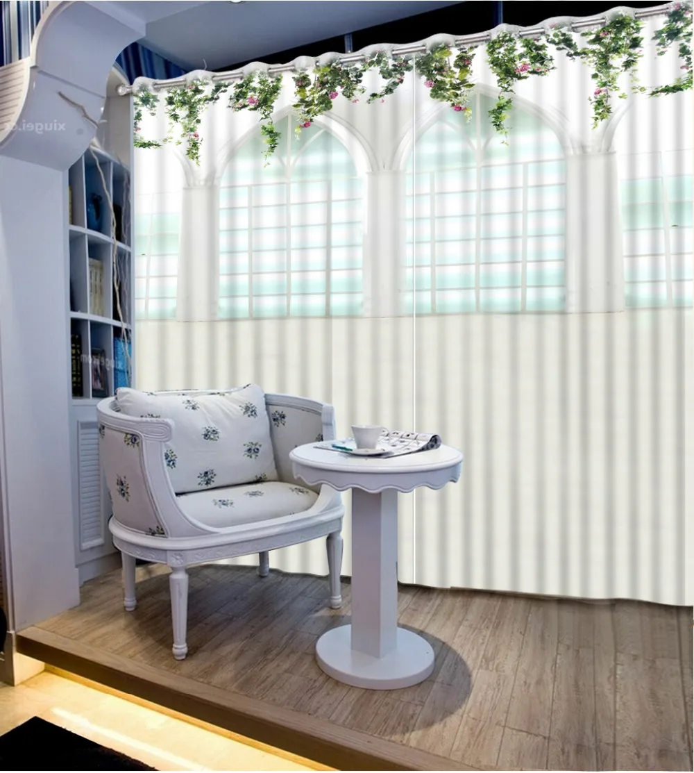 

High Quality Customize size Modern 3d curtains Pastoral Style Custom window curtains for living room