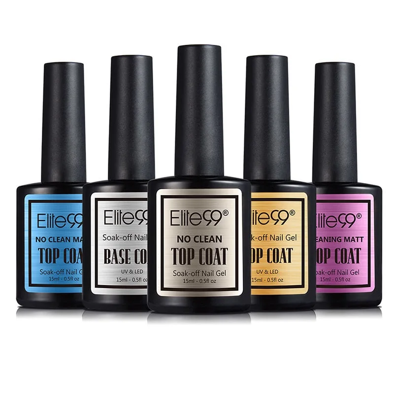 Elite99 15ml Large Volume Top Base Coat Matte Shiny UV LED Soak Off Gel