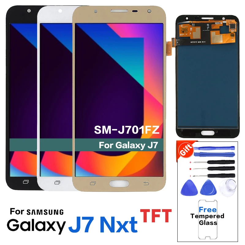 На тонкопленочных транзисторах на тонкоплёночных транзисторах для samsung GalaxyJ7 Nxt SM-J701FZ ЖК-дисплей Дисплей сменный экран для samsung J7 Neo J7 Core SM-J701M Дисплей ЖК-дисплей модуль