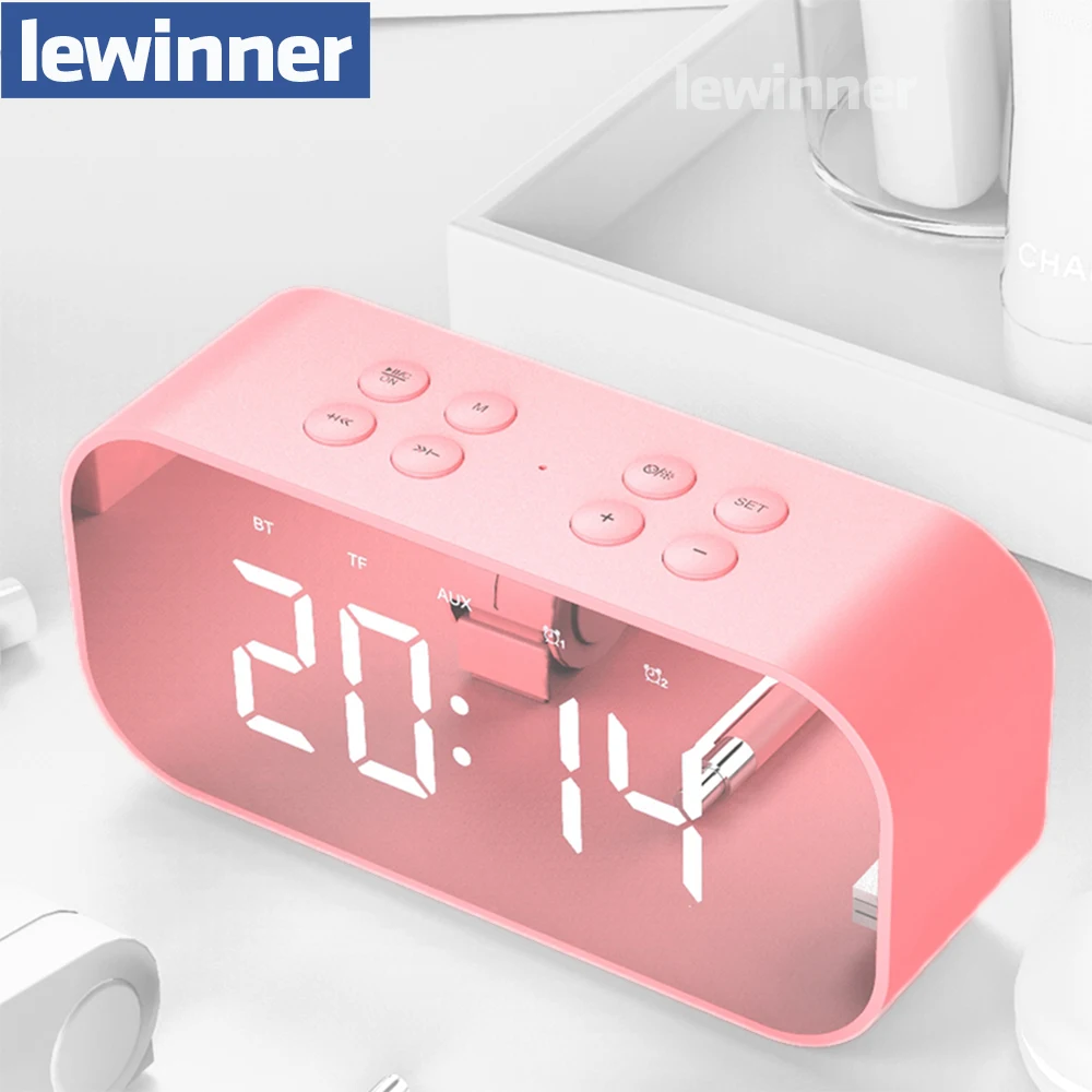 Многофункциональные Беспроводные Bluetooth колонки Lewinner с часами домашний мини