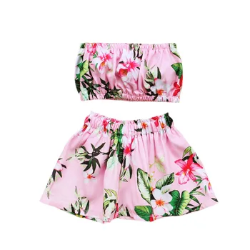 

baby girl clothes swimwear children summer swimsuits girls flowers two pieces girl swimming clothing sets