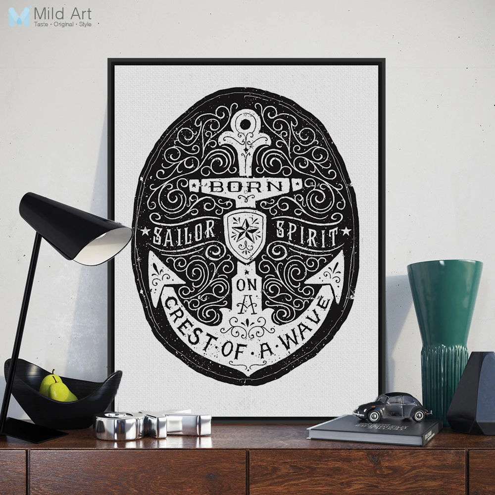 Minimalis Hitam Putih Motivational Quotes A4 Poster Mencetak Antik