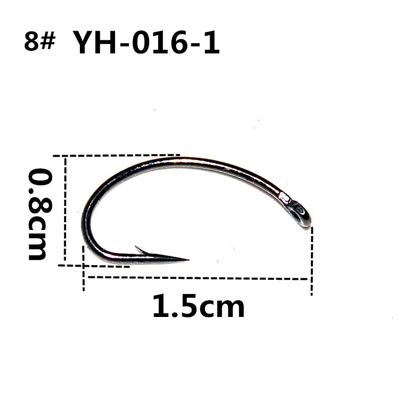 KKWEZVA 100 шт. Размер#8#10 черные крючки несколько цветов рыболовные крючки в виде мухи для ловли форели Scud креветки Scud Cezch Fly Fishing Fly Nymphs крючки