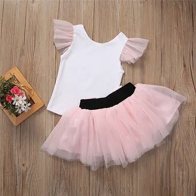 Одинаковая семейная юбка для мамы и дочки розовая футболка Летняя одежда женская и детская фатиновая юбка-пачка с бантом, комплект из 2 предметов От 0 до 4 лет S-XL