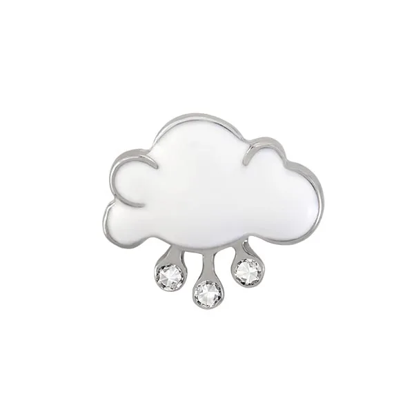 

SILVER RAIN CLOUD CHARM, floating charms fit floating living lockets FC4316