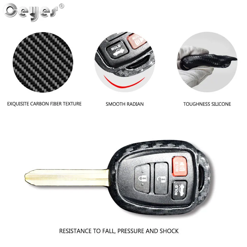 Car carbon fiber key cover for TOYOTA (2)