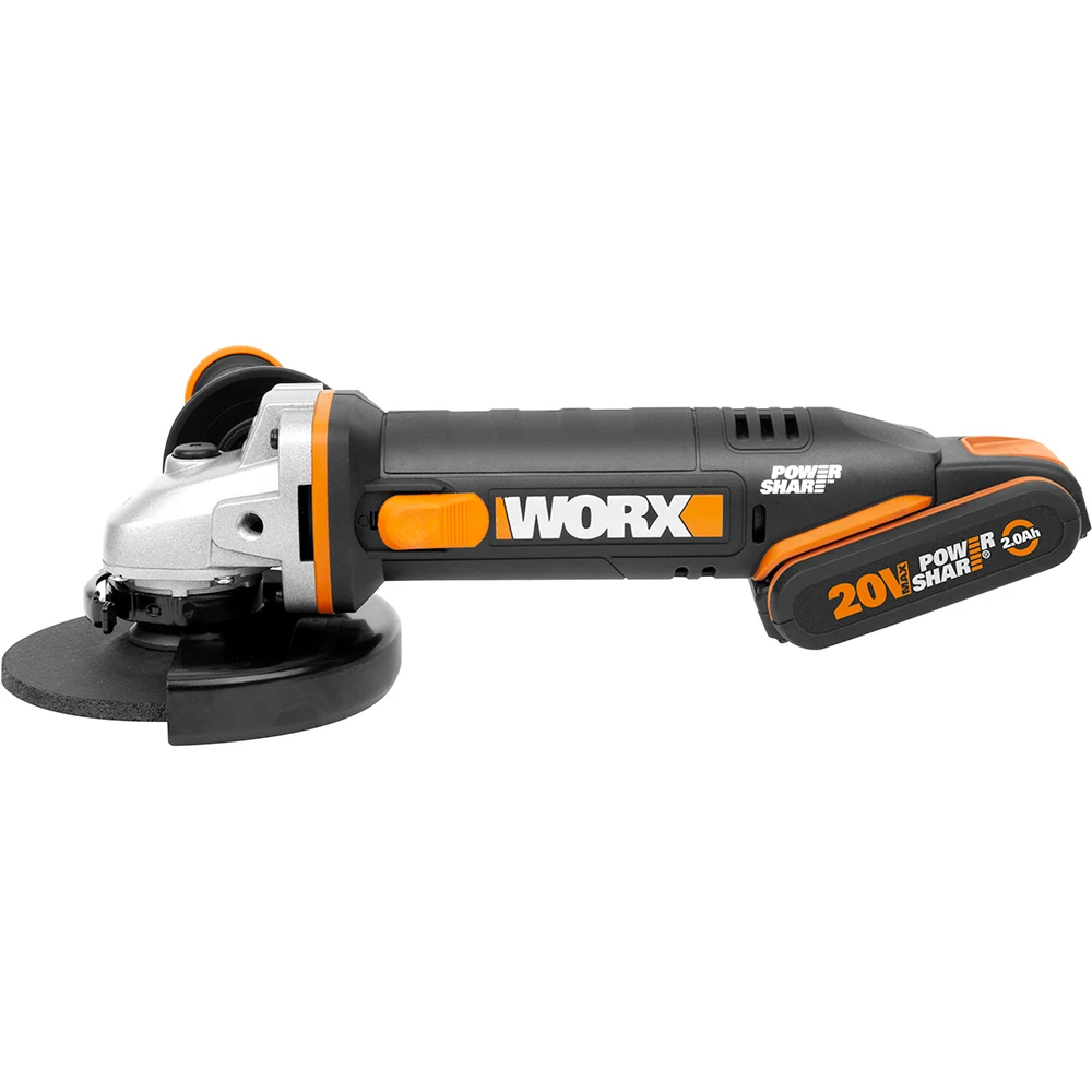Угловая шлифмашина аккумуляторная WORX WX803 1 x 2,0Ач /1 x 4,0 Ач кейс