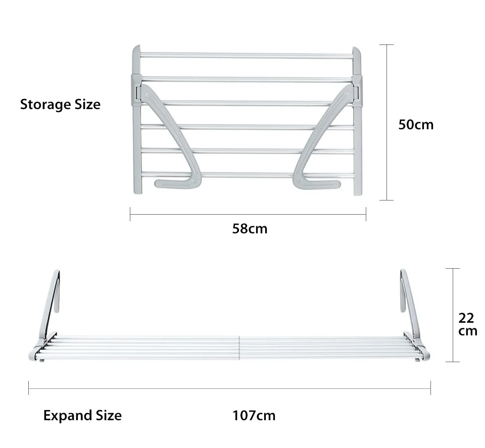 New products Xiaomi Mijia Bang telescopic drying rack hanger aluminum alloy PP material frame adjustable hanger smart home (17)