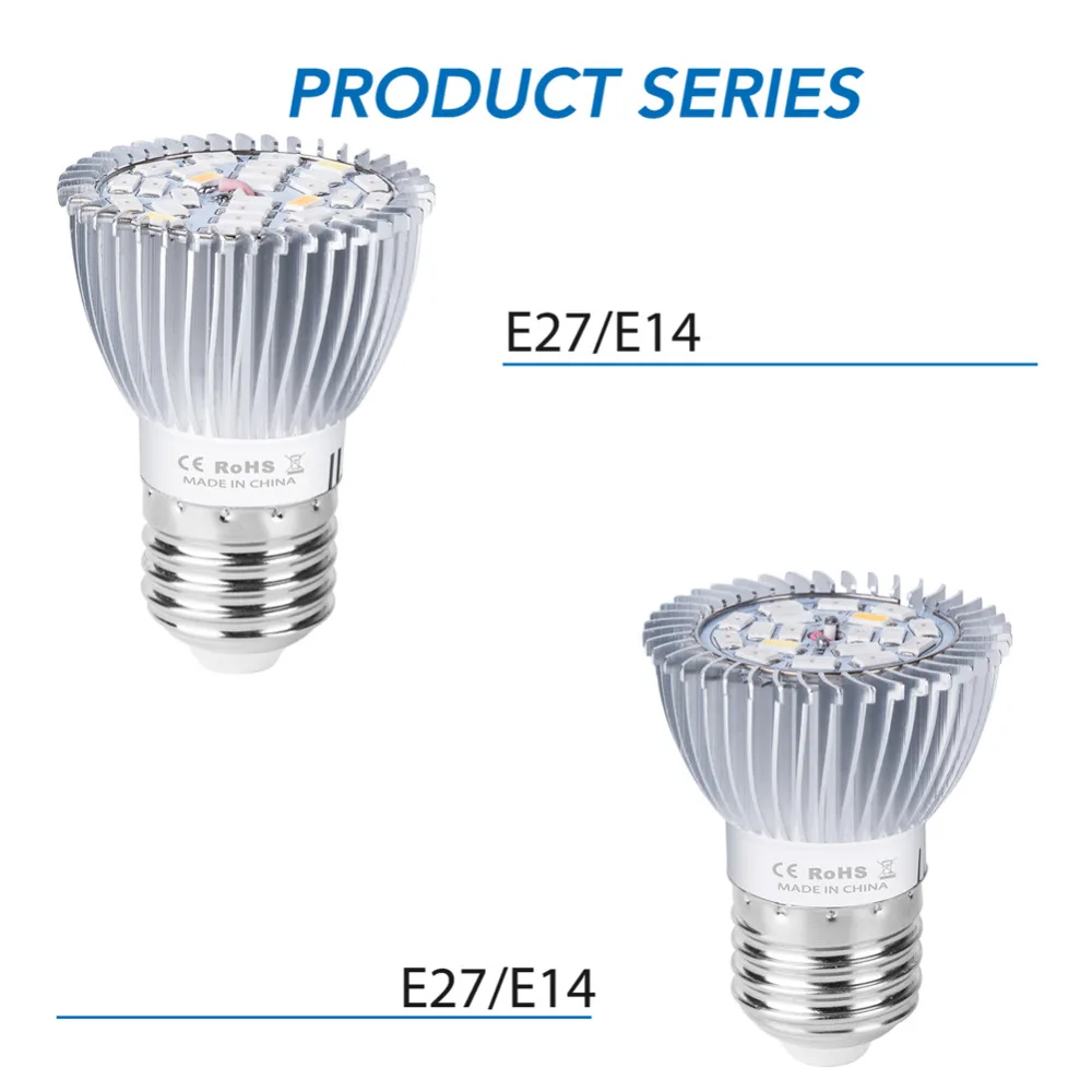 Полный спектр светодиодные лампы светать E27 Светодиодная лампа роста растений E14 свет парниковых 220 V Крытый Гидропоника для сада лампы 18 W 28 W
