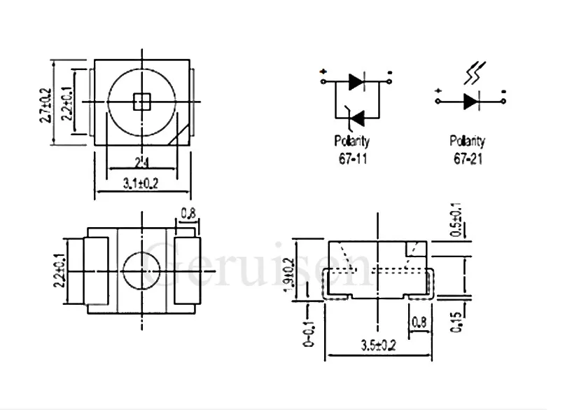1210 белые 3528 SMD светодиодсветодиодный яркий белый светоизлучающие диоды 5000 7000k 6 7lm