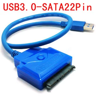 

30pcs / lots USB 3.0 to SATA 22Pin 2.5" 3.5" HDD 7+15 Hard disk driver Adapter cable , Free shipping By Fedex
