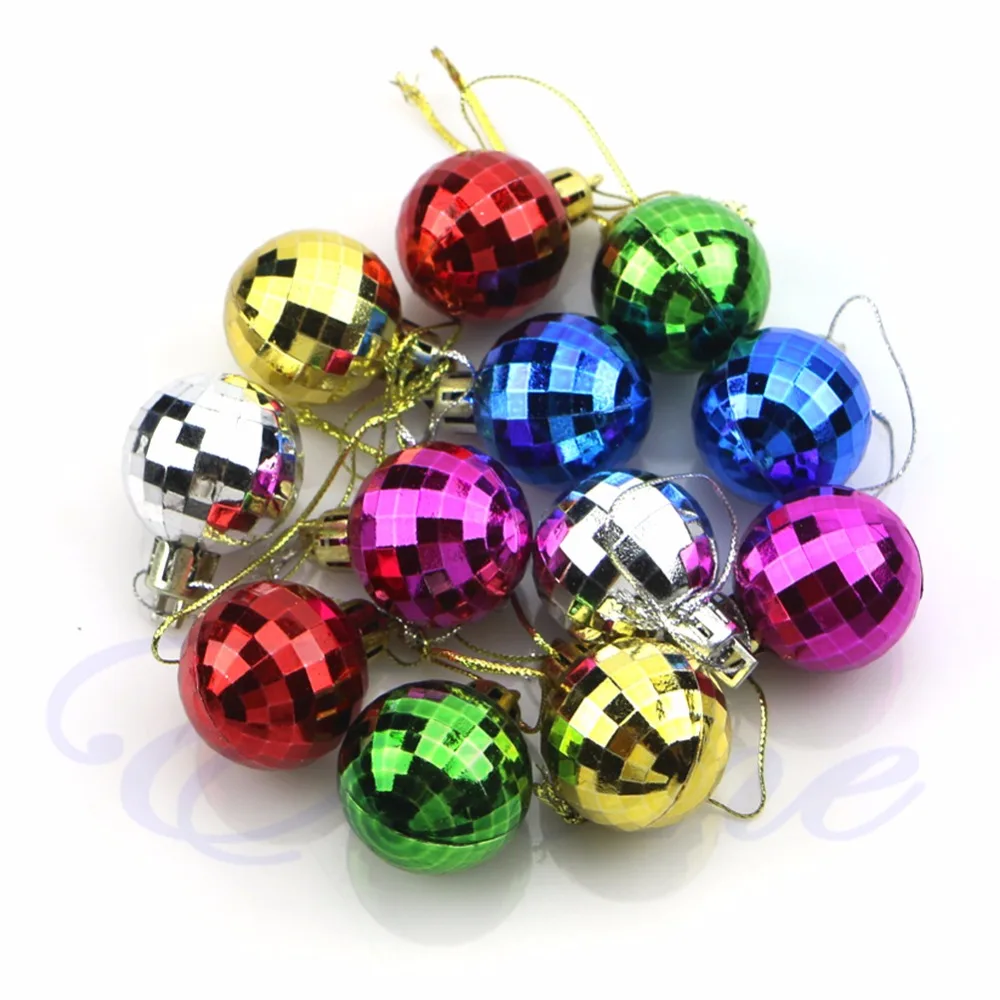 12Pcs/set Multicolor 3cm Christmas Tree Ball Baubles Decoration Hanging