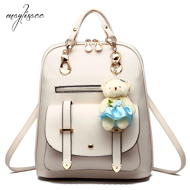 

Maylisacc Hot Sale School Bag With bear for grils/Women