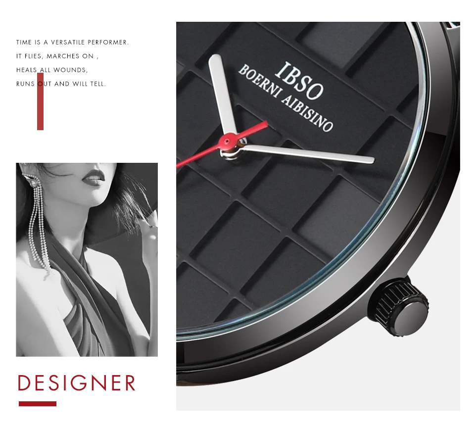 IBSO оригинальные часы женские дизайнерские кожаные Наручные часы женские креативные кварцевые часы для женщин Reloj Mujer#6609