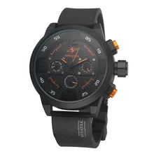 New Personality Fashionable With Calendar Dual Timer Activity Quartz Wrist Watches Gift