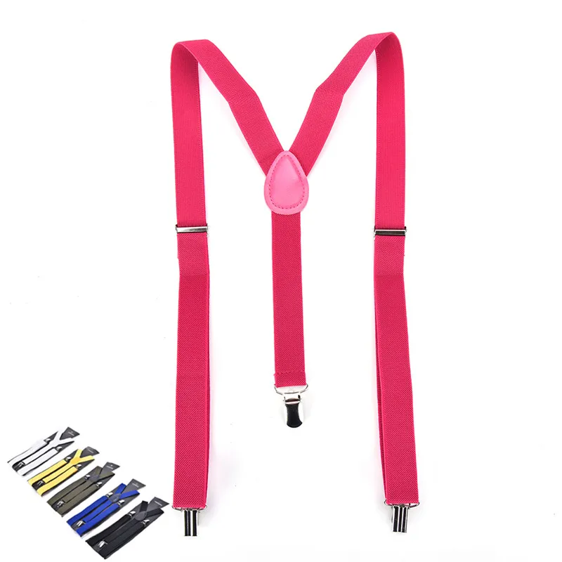 

Hot Sale Candy Color Unisex Adult Men's Suits Suspenders 3 Clip Buckle Suspenders for Women Belt Strap Adjustable Shirts Braces