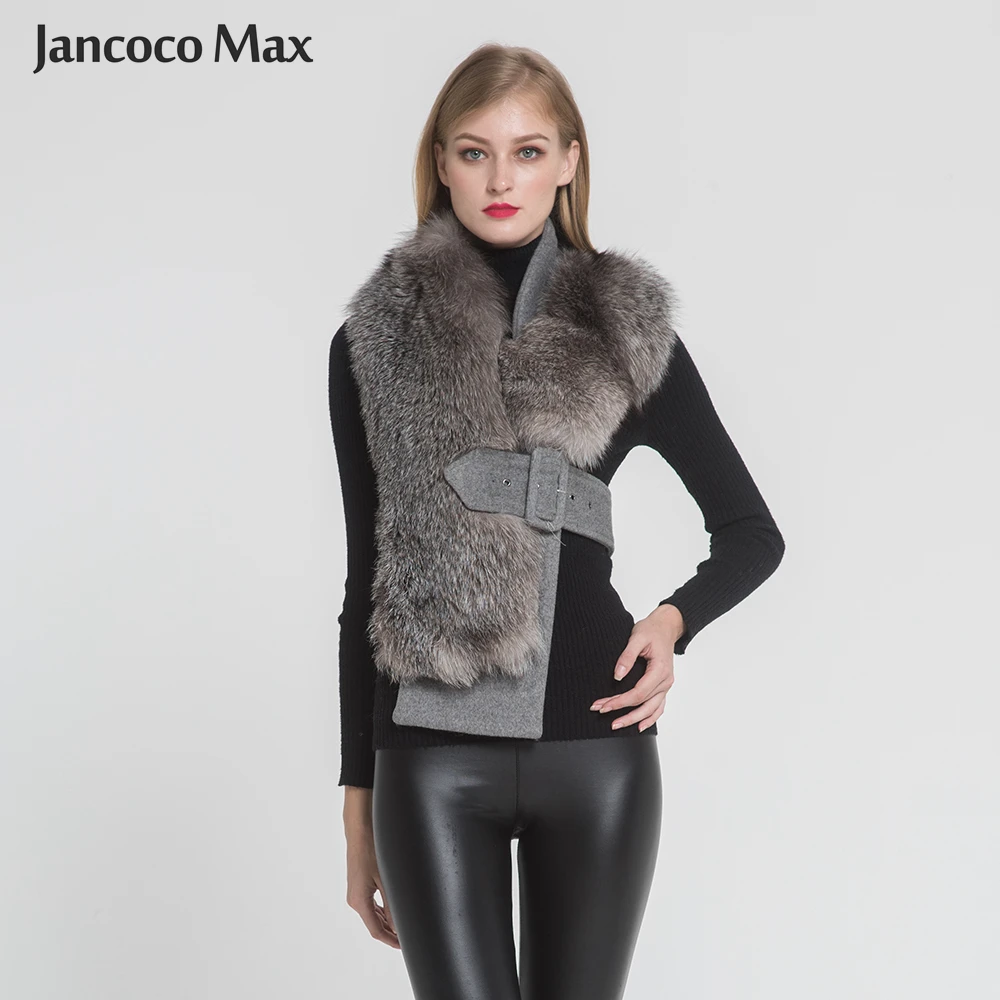 

New Style Real Silver Fox Fur Vest Top Quality Thick Warm Fur Belt Fashion Style Natural Fur Sacrf S7397