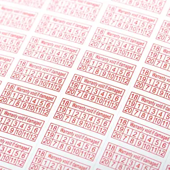 

200pcs/pack 2018-2020 Year Red Color Rectangle Shape Fragile Label Warranty Void If Removed Sticker