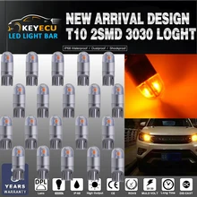 Keyecu 20*194 янтарный свет T10 2SMD 3030 фишек салона Свет ReplacementW5W 168 175 19Map-Dome-Courtesy-License пластины