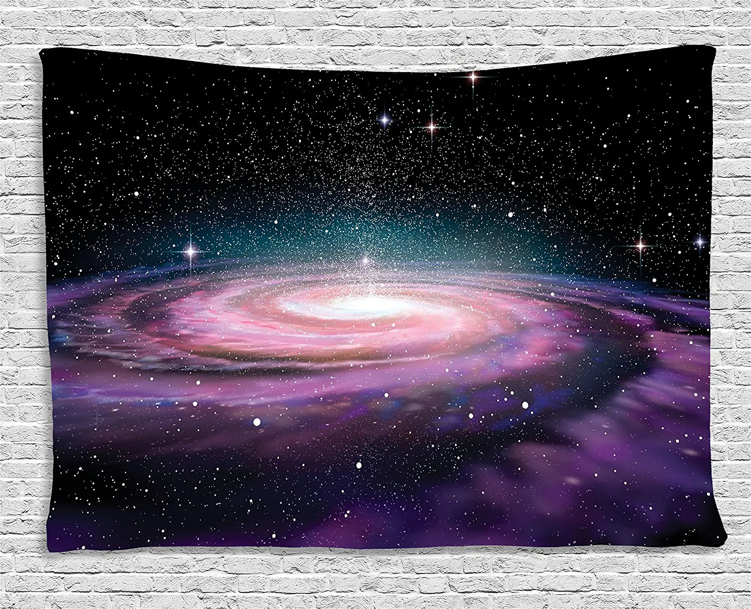 Galaxy Tapestry Wall Hanging Spiral Galaxy in Outer Space Andromeda