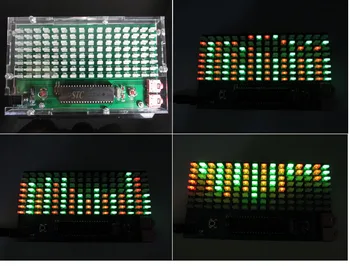 

RGB 8*16 Audio LED Level Meter Display Spectrum Analyzer vu meter MP3 PC Amplifier DIY kits
