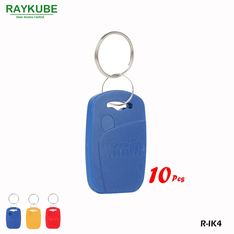 Raykube r-ik4 квадратный брелок 10 шт./лот 125 кГц RFID брелоки для доступа к двери Системы три цвета
