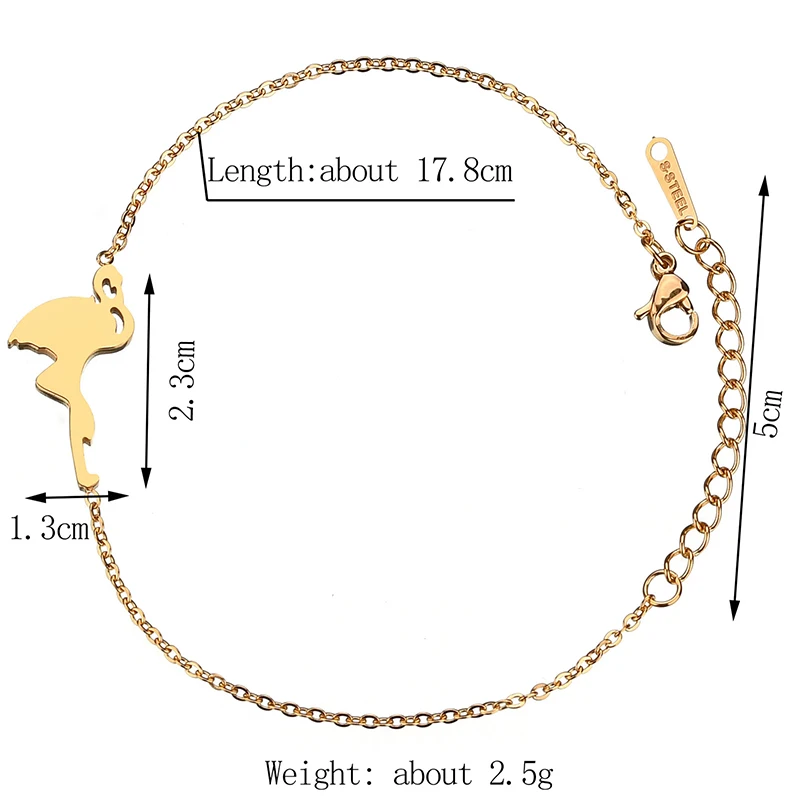 Nextvance бренд из нержавеющей стали браслет с Фламинго кран Птица Милые Браслеты с животными Рождественский подарок Европейский стиль ювелирные изделия