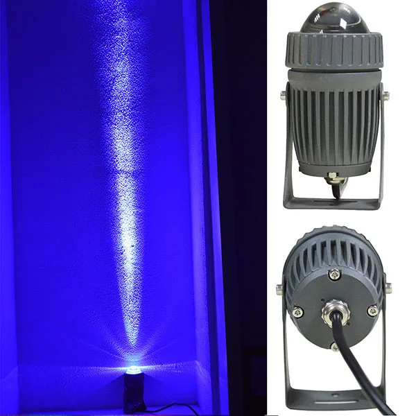 Профессиональный оптический дизайн, уличный светодиодный прожектор, светильник 10 Вт, Светодиодный точечный светильник, напольный светильник, узкий угол, прожектор, светильник AC100, 240 В - Испускаемый цвет: Blue