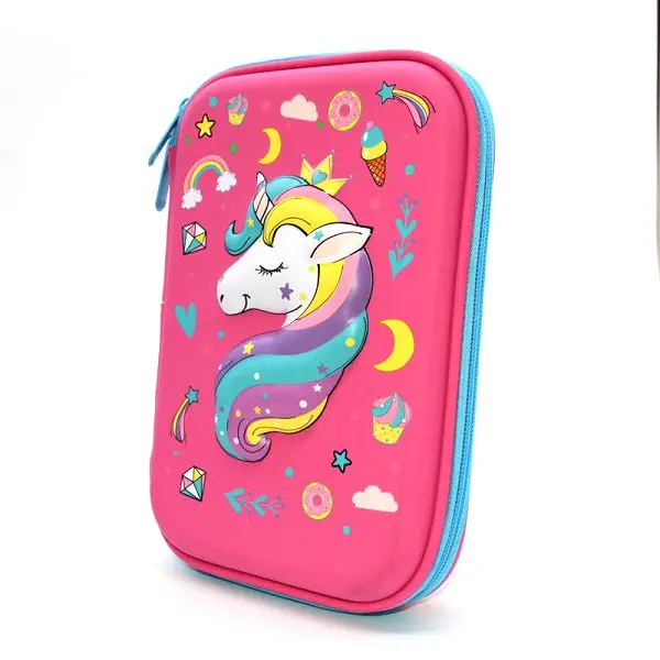 Pencil Case School EVA Trousse Scolaire Stylo Box Cute Unicorn Kawaii Astucci Estuches Lapices Etui Pennen Girls Stationery - Цвет: Rose cake unicorn