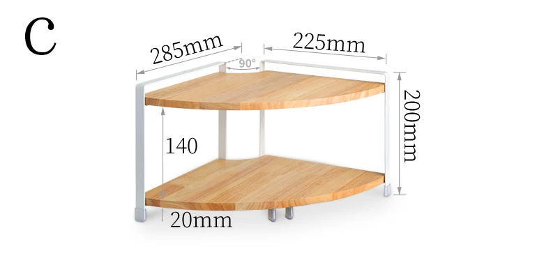 Многоцелевой 2 ярусный деревянный стеллаж для специй/настольный угловой стеллаж-витрина/отдельно стоящий Органайзер Домашний для хранения полок