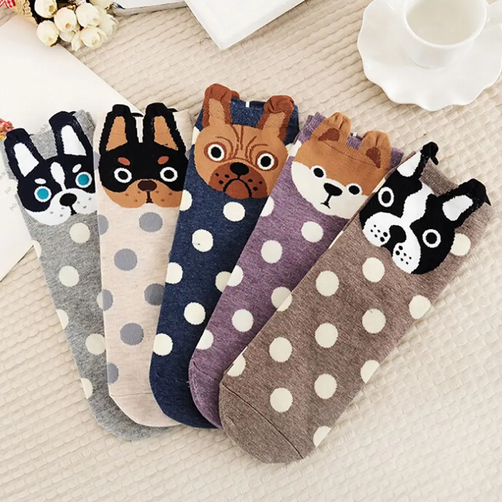 

Women's Socks Small Ear Cartoon Animal Series Cute Lovely Dogs Cats Gift New Fashion Spring Summer Breathable Socks