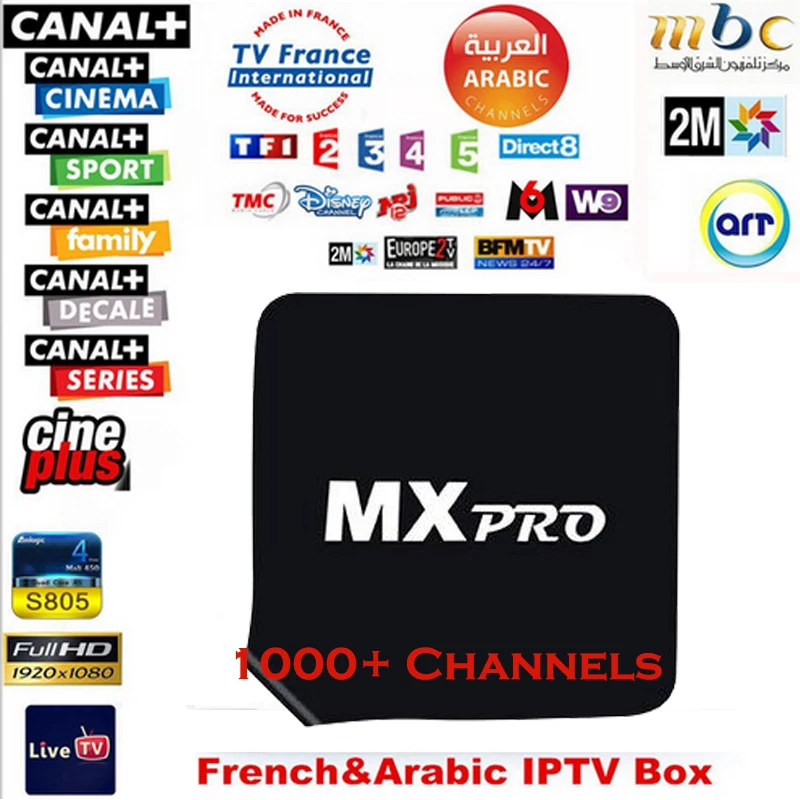 1 Year Europe IPTV Box With Arabic French German UK IT Spain Africa Live IPTV MXpro Quad Core Android Europe IPTV Media Player