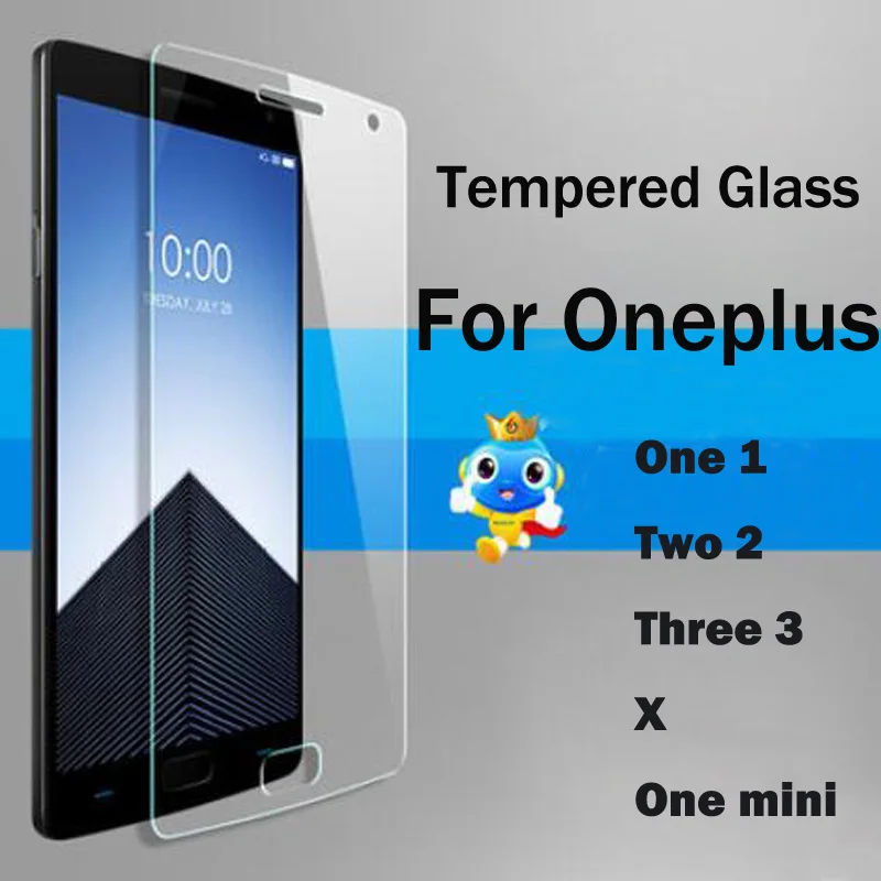 

Screen Protector Tempered Glass for Oneplus 1+ 1 2 3 Toughened Glass Cover for One plus one two three X A0001 A2001 A3000 5 6T