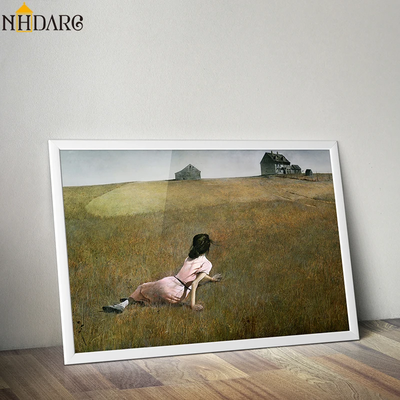 NHDARC Canvas Print Painting Poster Andrew Wyeth Christina's World Wall Pictures Art Classic Modern Room Home Decoration | Дом и сад