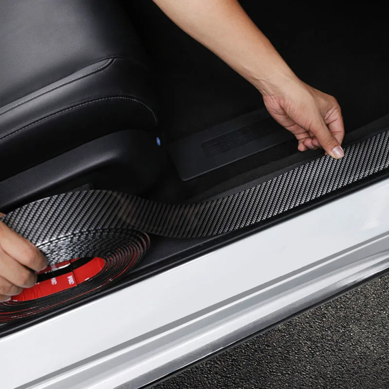 

Car Sticker Rubber Styling 5D Carbon Fiber Door Sill Protector Cover Bumper Sticker Auto Accessories For Suzuki Toyota Lexus